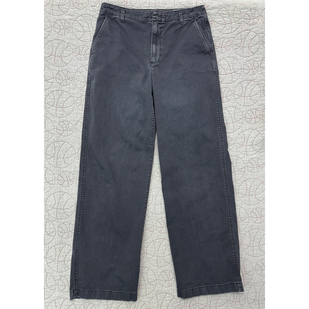 Gap Loose Khaki Pants Faded Black Garment Dyed Wide Leg / Women's 10 Tall